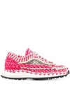 Valentino Garavani Crochet Vlogo Sneakers In Fucsia