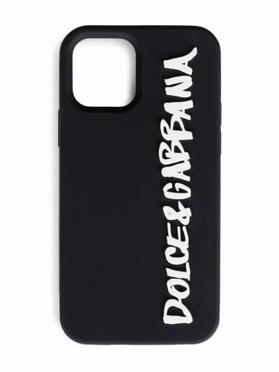 Dolce & Gabbana Iphone 12 Pro Cover With Logo In Black