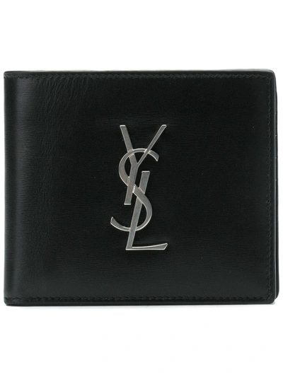 Saint Laurent Monogram East/west Wallet In Black