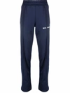 Palm Angels Woman Navy Blue Slim Classic Track Pant In Blue