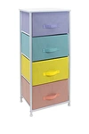 Sorbus Nightstand With 4 Drawers In Pastel