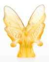 DAUM BUTTERFLY IN AMBER AND YELLOW FIGURINE,PROD247280044