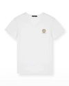 Versace Jersey V-neck T-shirt In White