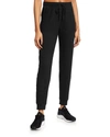 Alo Yoga Soho Mid-rise Stretch-jersey Jogging Bottoms In Black