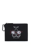 HUGO ZIP-UP POUCH WITH COLLECTION ARTWORK AND LOGO