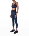 Roland Mouret Roberta Cropped Active Leggings In Eclipse Black