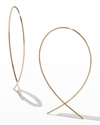 Lana Small Upside Down Hoop Earrings In White