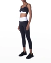 Roland Mouret Roberta Cropped Active Leggings In Black White