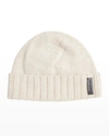 Bruno Magli Men's Rib-cuff Cashmere Beanie Hat In Oatmeal
