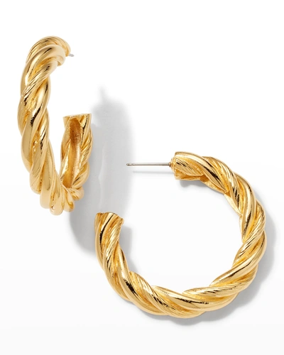 Ben-amun Twisted Gold Hoop Earrings