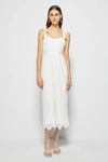 Core Collection Bonnie Silk Lace Plisse Dress In White