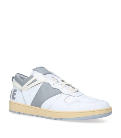 Rhude Mens White/oth Rhecess Logo-print Leather Low-top Trainers 9