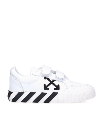 Off-white Kids' Leather Low-top Vulcanised Trainers In White