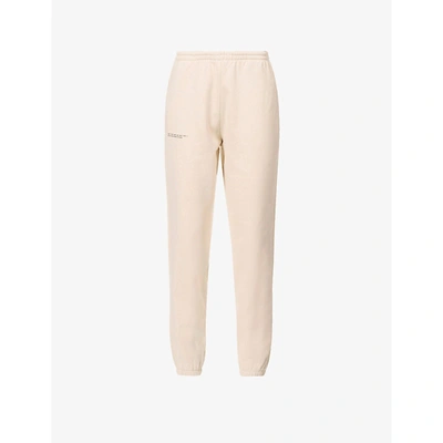 Pangaia 365 Signature Mid-rise Organic And Recycled Cotton-blend Jogging Bottoms In Sand