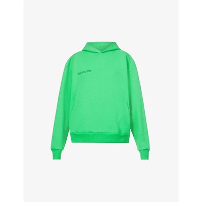 Pangaia 365 Signature Recycled And Organic Cotton-blend Hoody In Jade Green