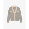 SANDRO JANE CABLE-KNIT WOOL AND CASHMERE-BLEND CARDIGAN