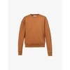 Good American Scuba Boyfriend Stretch-woven Crewneck Sweatshirt In Burnt Caramel002