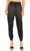Cami Nyc Elsie Stretch Silk Joggers In Black