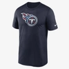 Nike Men's Navy Tennessee Titans Logo Essential Legend Performance T-shirt In Blue