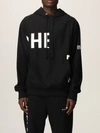 Helmut Lang Patchwork Logo-print Hoodie In Schwarz