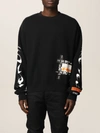 Heron Preston Printed Sweatshirt In Black
