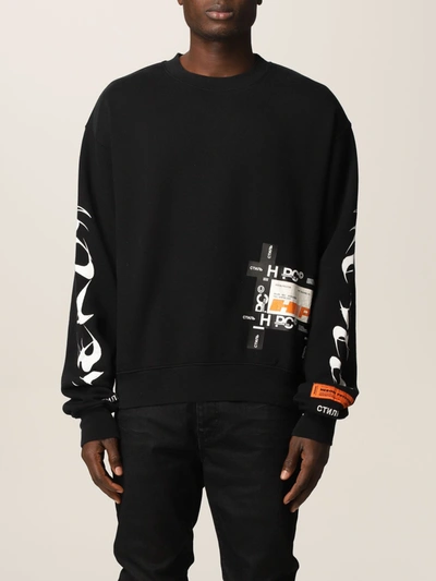 Heron Preston Printed Sweatshirt In Black