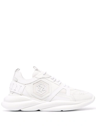Philipp Plein Hurricane Low-top Panelled Trainers In White