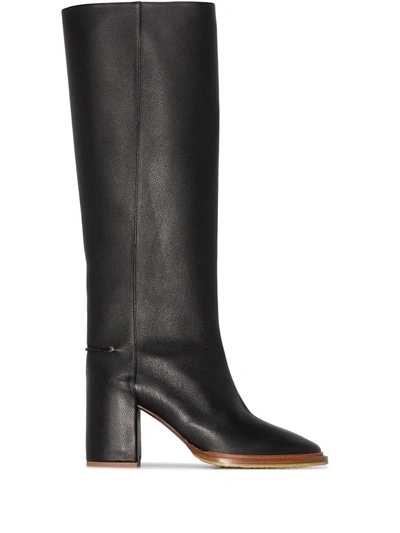 Chloé Black Edith 75 Leather Knee-high Boots