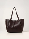 Patrizia Pepe Bag In Grained Leather In Ebony