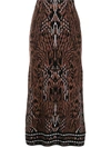 HAYLEY MENZIES AZTEC TIGER JACQUARD MIDI SKIRT