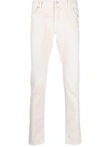 Jacob Cohen Slim-cut Cotton-blend Trousers In Nude