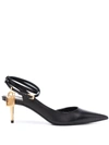 Tom Ford 65mm Padlock-detail Leather Pumps In Nero