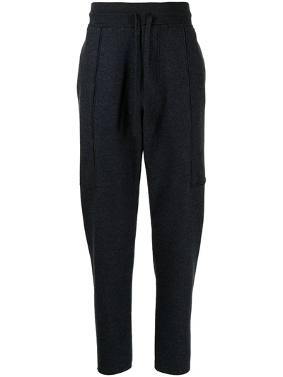 Transit Tapered Virgin Wool Track Trousers In Blue