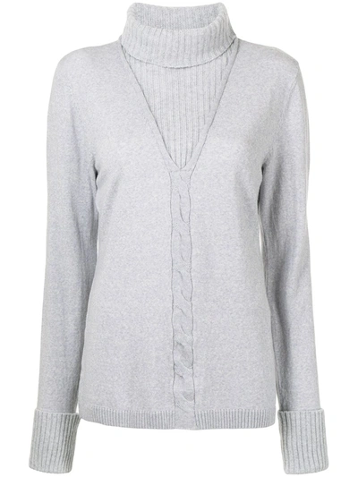 Onefifteen Ribbed Details Jumper In Grau