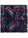 LANVIN EMBROIDERED LOGO SCARF