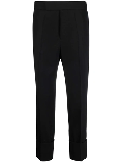 Sapio Cropped Trousers Black In Multi-colored