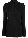 Sapio Tailored Double-breasted Blazer In Schwarz