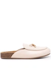 Tory Burch Tory Medallion Charm Loafer Mules In Nude