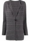 LE TRICOT PERUGIA CABLE-KNIT CARDIGAN