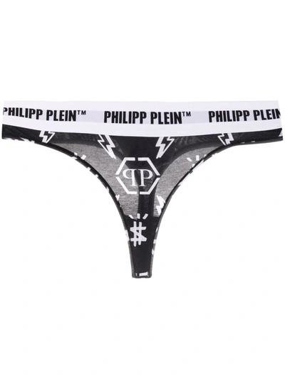 Philipp Plein Logo-monogram Thong In Black