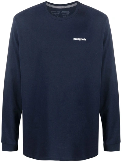 Patagonia Logo-print T-shirt In Blue