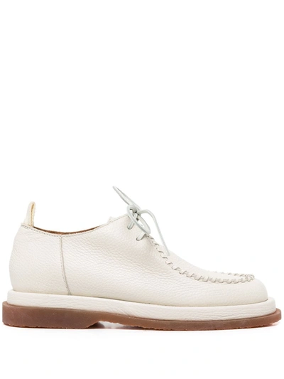 Buttero Laboratorio Lace-up Derby Shoes In White