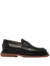 BUTTERO LABORATORIO CHUNKY LEATHER LOAFERS