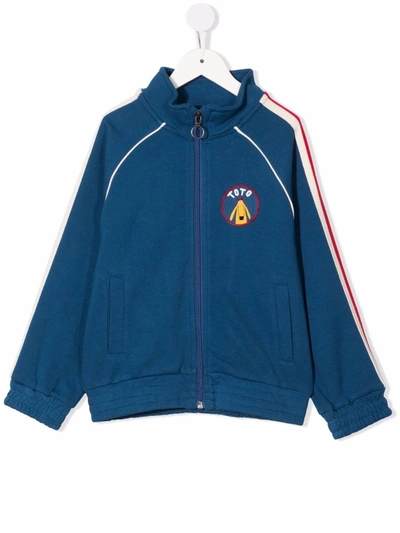 Jelly Mallow Kids' Logo Zipped Sweatshirt In Blue
