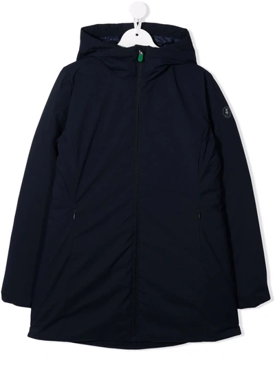 Save The Duck Teen Matt Padded Coat In Blue