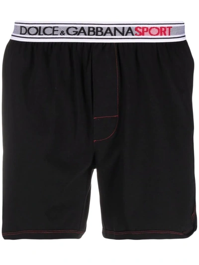 Dolce & Gabbana Logo-waistband Boxers In Black
