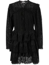 ULLA JOHNSON ASTER LACE-TRIMMED COTTON DRESS