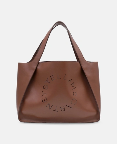 Stella Mccartney Stella Logo Tote Bag  In Cinnamon