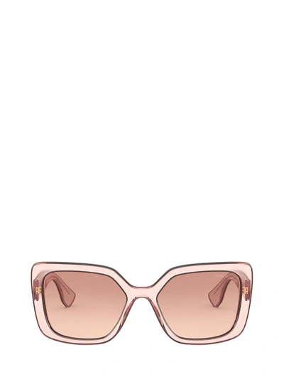 Miu Miu Mu 09vs Pink Transparent Sunglasses