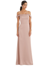 DESSY COLLECTION DESSY COLLECTION DRAPED PLEAT OFF-THE-SHOULDER MAXI DRESS